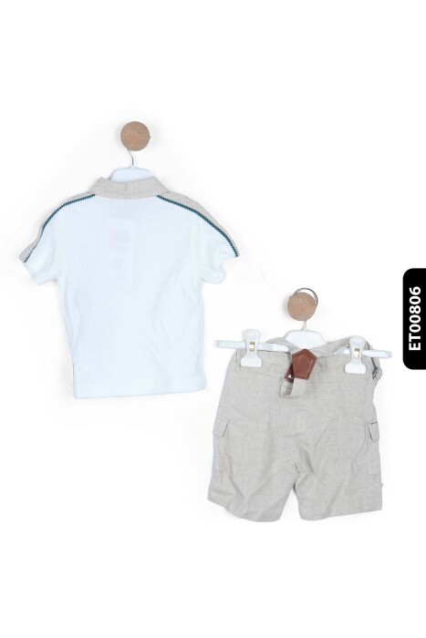 Erkek Çocuk Alt Üst Takım 3-12 Ay 6169 Beyaz - 2