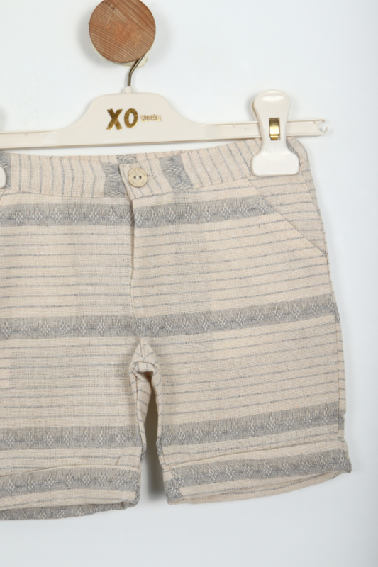Erkek Çocuk Alt Üst Şort Takım 6-36 Ay 6210 Bej - 3