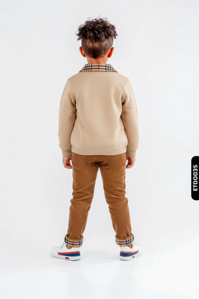 Erkek Çocuk Alt Üst Takım 3-12 Ay 8317 Kahverengi - Bej - 2