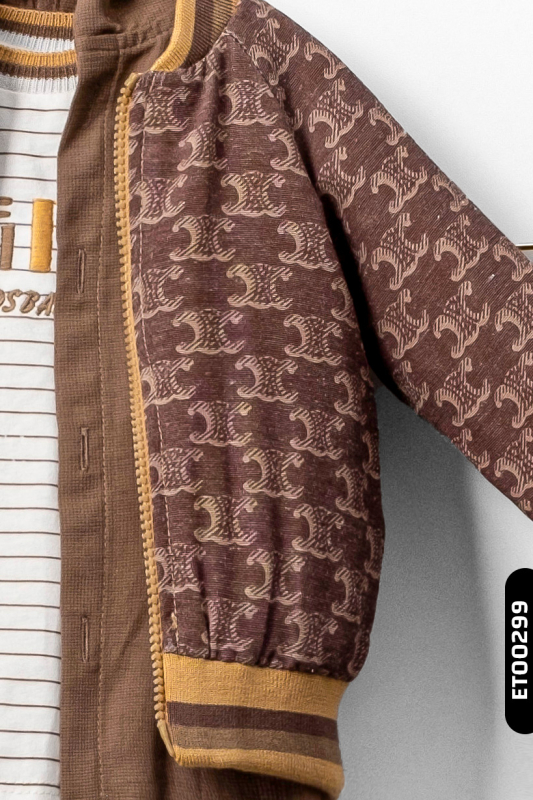 Erkek Çocuk Alt Üst Takım 6-36 Ay 1421 Sarı - Kahverengi - 7