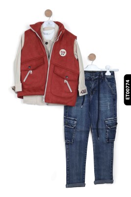 Erkek Çocuk Alt Üst Takımı 6-10 Yaş 13094 Kiremit - NASR GRUB