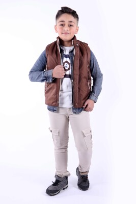 Erkek Çocuk Alt Üst Takım 6-9 Yaş 13099 Kahverengi - NASR GRUB