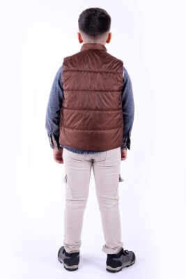 Erkek Çocuk Alt Üst Takım 6-9 Yaş 13099 Kahverengi - 5