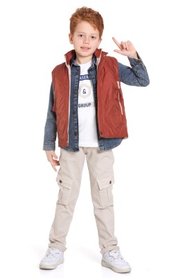 Erkek Çocuk Alt Üst Takım 6-9 Yaş 13099 Kiremit - 2