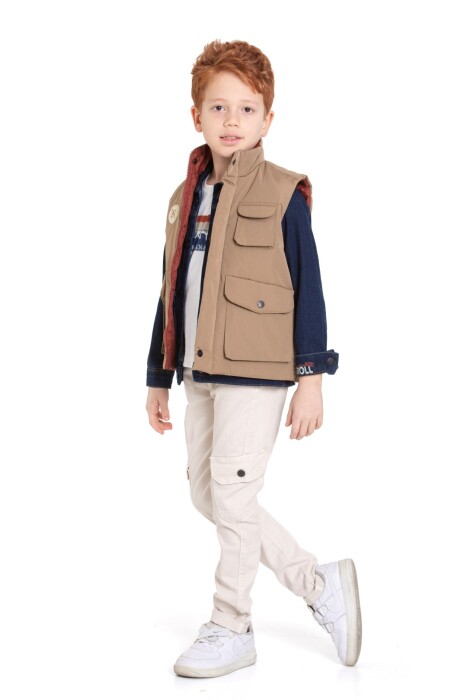 Erkek Çocuk Alt Üst Takım 6-10 Yaş 13086 Bej - 3