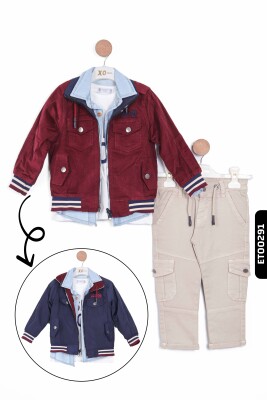 Erkek Çocuk Alt Üst Takım 2-5 Yaş 12073 Kırmızı - Beyaz 