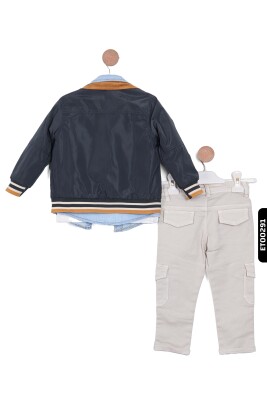 Erkek Çocuk Alt Üst Takım 2-5 Yaş 12073 Kahverengi - Ekru - 4