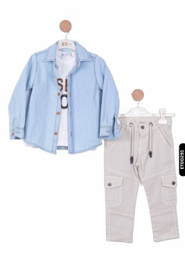 Erkek Çocuk Alt Üst Takım 2-5 Yaş 12073 Kahverengi - Ekru - 6