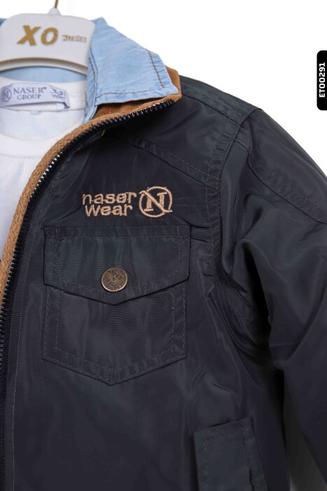 Erkek Çocuk Alt Üst Takım 2-5 Yaş 12073 Kahverengi - Ekru - 8