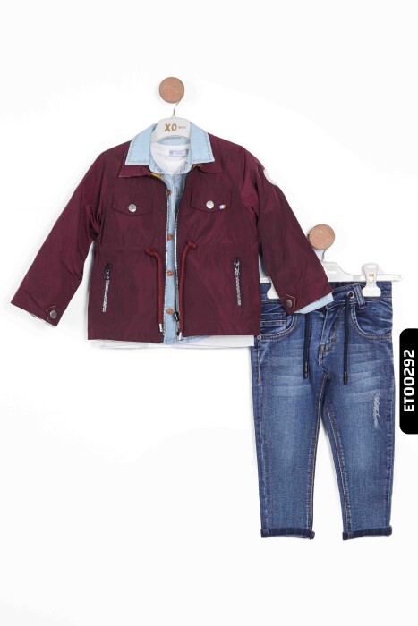 Erkek Çocuk Alt Üst Takım 2-5 Yaş 12064 Kırmızı - 2