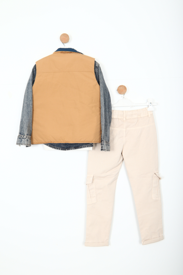 Erkek Çocuk Alt Üst Takım 6-9 Yaş 13085 Camel - 4
