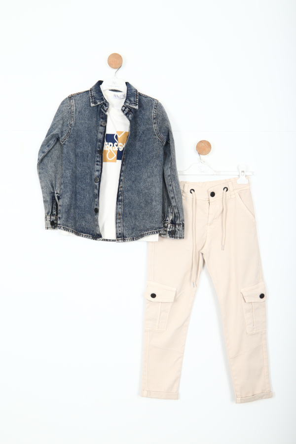 Erkek Çocuk Alt Üst Takım 6-9 Yaş 13085 Camel - 5