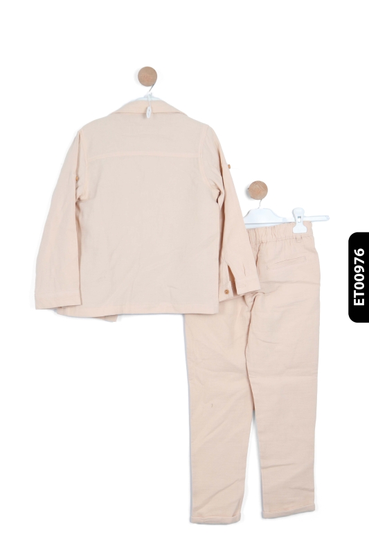 Erkek Çocuk Alt Üst Takım 7-11 Yaş 13516 Ekru - 2