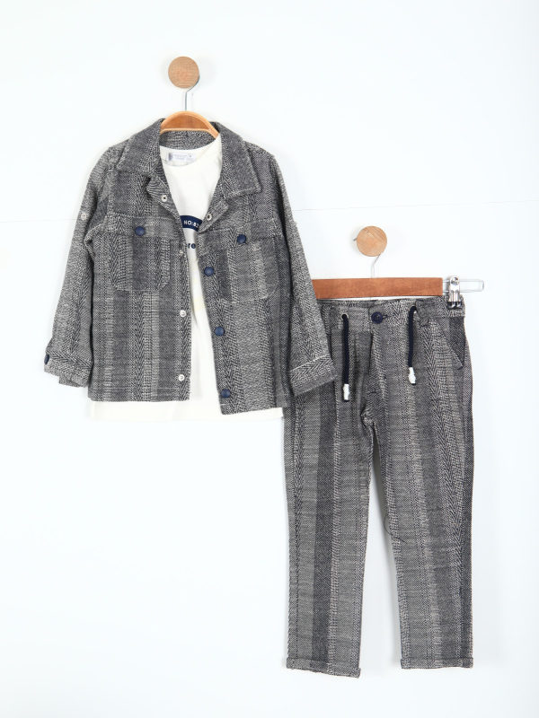 Erkek Çocuk Alt Üst Takım 2-6 Yaş 12519 Gri - NASR GRUB