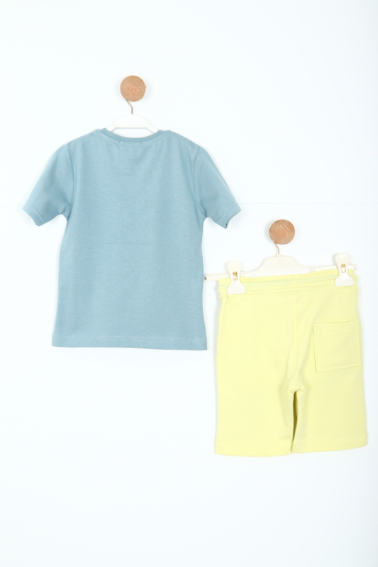 Erkek Çocuk Şort Alt Üst Takım 2-7 Yaş 3224 Mavi - 4