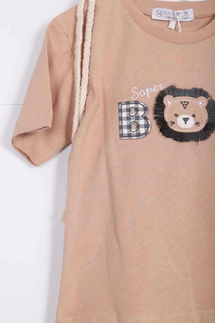 Erkek Çocuk Alt Üst Şort Takım 18-36 Ay 2141 Camel - 4