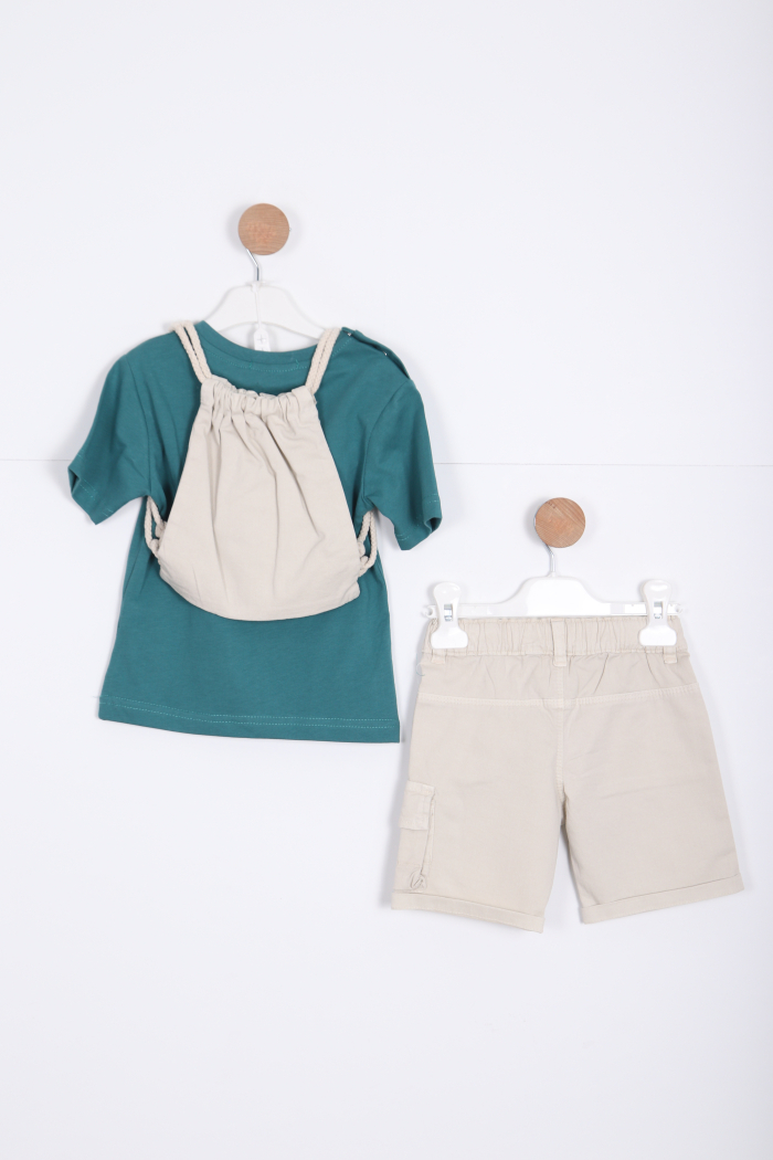 Erkek Çocuk Alt Üst Şort Takım 18-36 Ay 2143 Turkuaz - 2