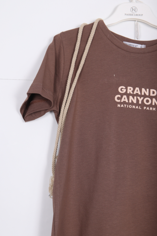 Erkek Çocuk Alt Üst Şort Takım 8-14 Yaş 4141 Kahverengi - 4