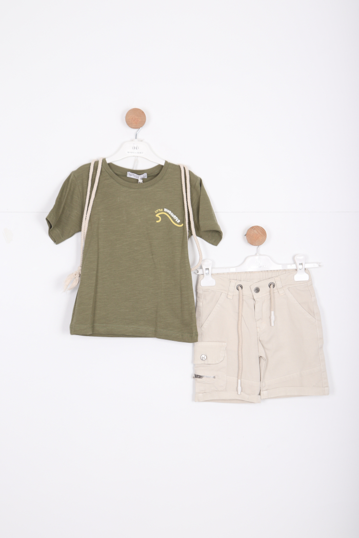 Erkek Çocuk Alt Üst Şort Takım 2-7 Yaş 3145 Yeşil - 1