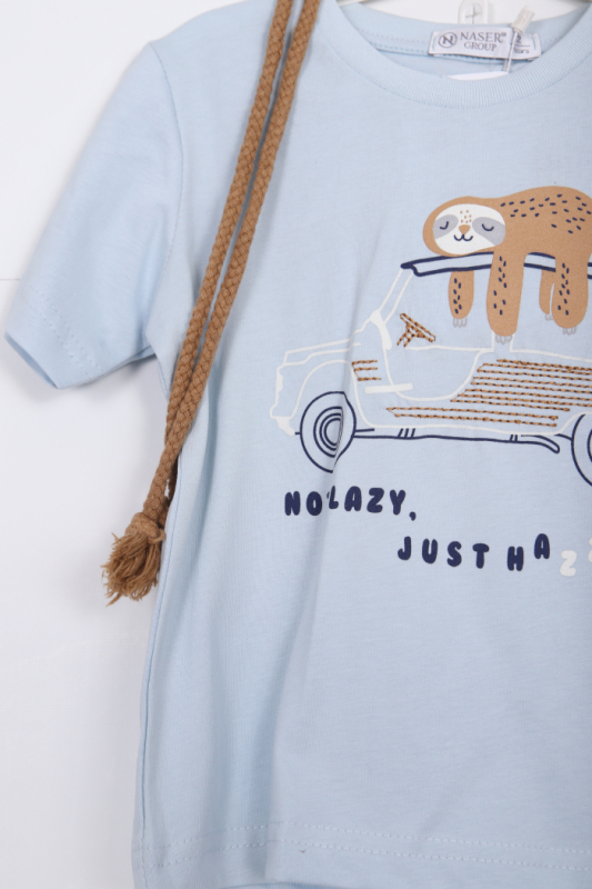 Erkek Çocuk Alt Üst Şort Takım 2-7 Yaş 3144 Mavi - 2