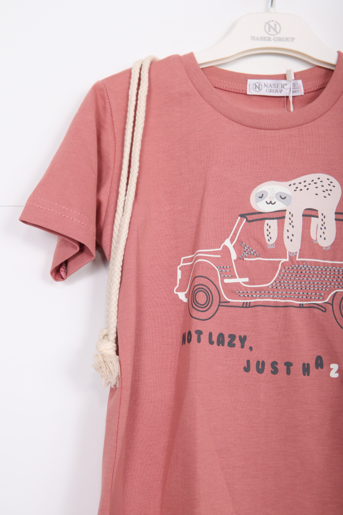 Erkek Çocuk Alt Üst Şort Takım 2-7 Yaş 3144 Nar - 3