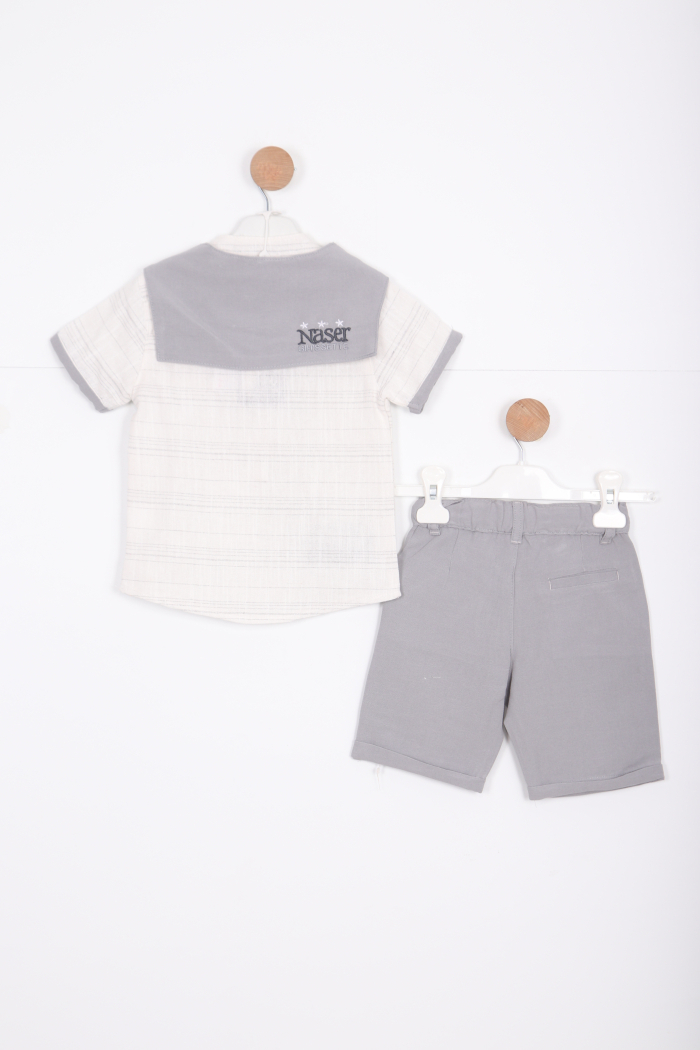 Erkek Çocuk Alt Üst Takım 1-5 Yaş 12526 Gri - 2