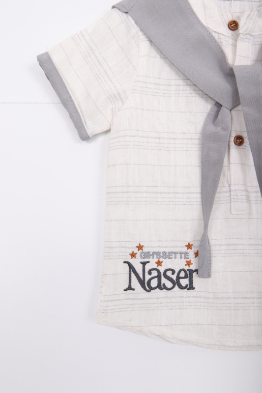 Erkek Çocuk Alt Üst Takım 1-5 Yaş 12526 Gri - 3