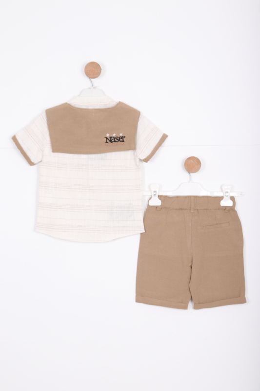 Erkek Çocuk Alt Üst Takım 1-5 Yaş 12526 Bej - 2