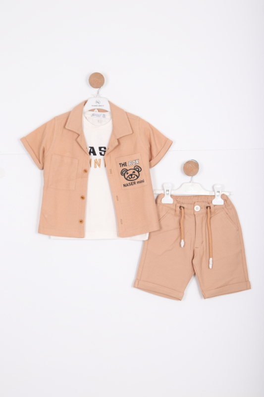 Erkek Çocuk Alt Üst Takım 1-5 Yaş 12529 Camel - NASR GRUB