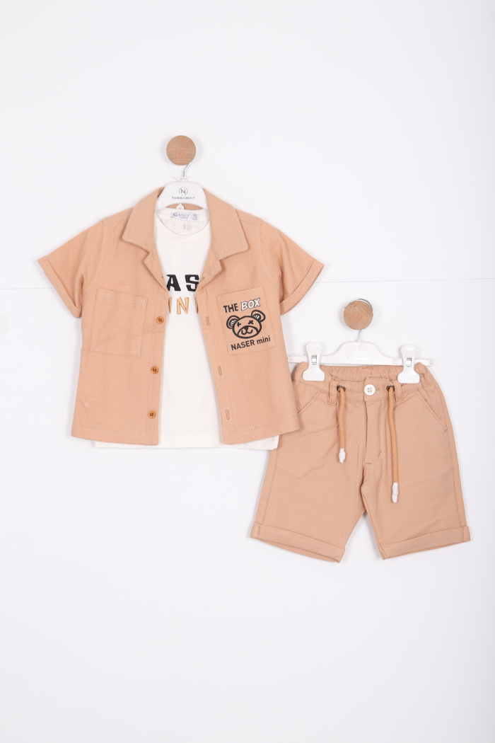 Erkek Çocuk Alt Üst Takım 1-5 Yaş 12529 Camel - 1