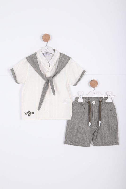 Erkek Çocuk Alt Üst Takım 1-5 Yaş 12522 Gri - NASR GRUB