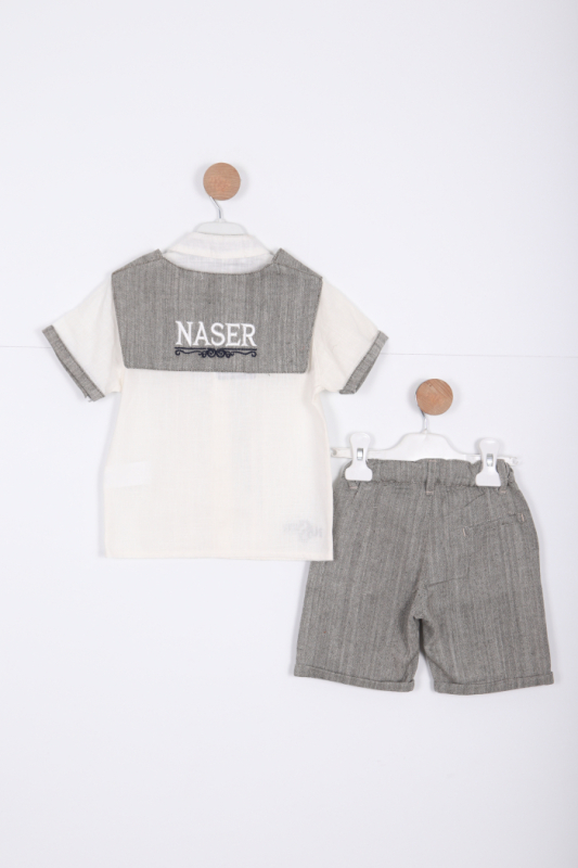Erkek Çocuk Alt Üst Takım 1-5 Yaş 12522 Gri - 3
