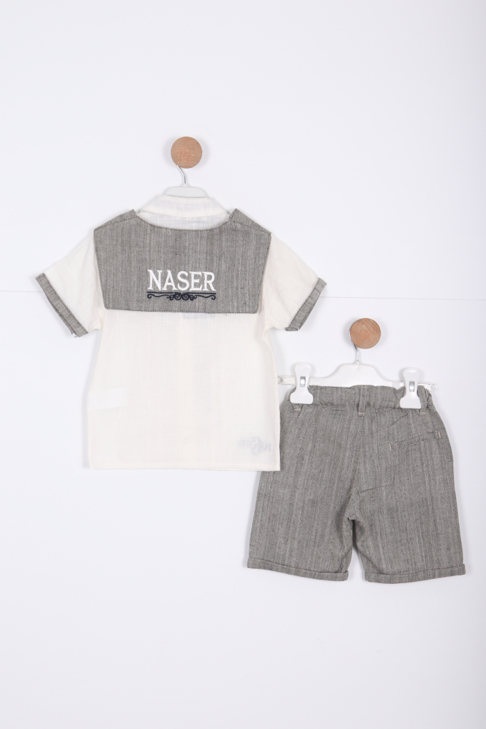 Erkek Çocuk Alt Üst Takım 1-5 Yaş 12522 Gri - 3