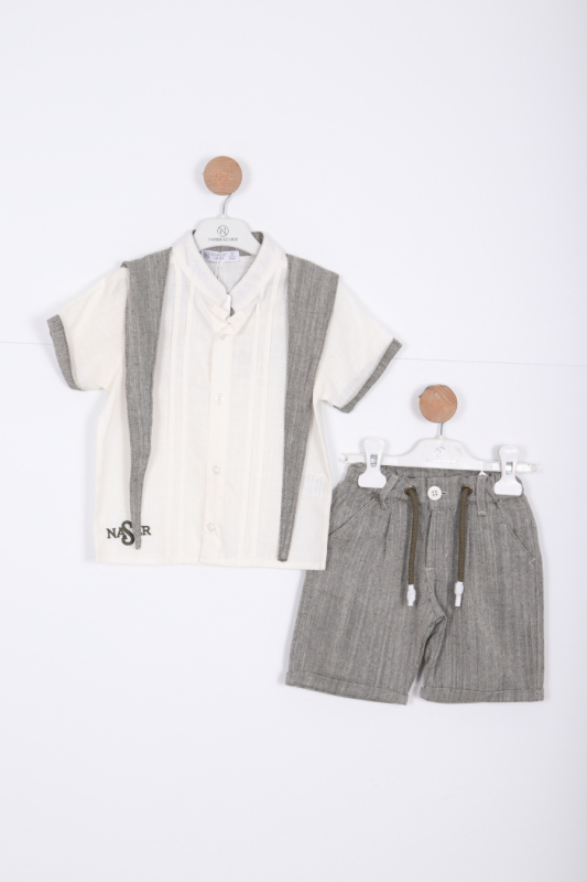 Erkek Çocuk Alt Üst Takım 1-5 Yaş 12522 Gri - 5