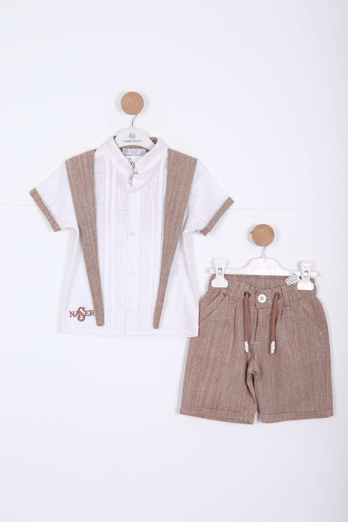 Erkek Çocuk Alt Üst Takım 1-5 Yaş 12522 Bej - 3