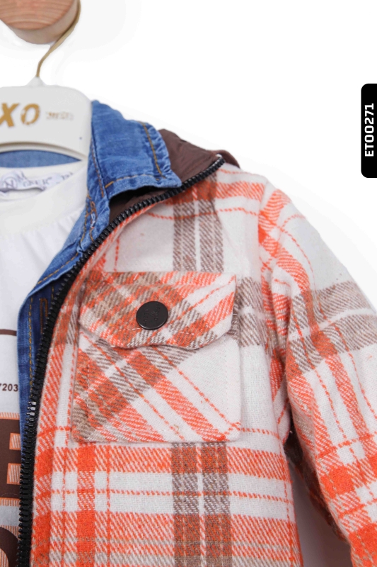 Erkek Çocuk Alt Üst Takım 1-3 Yaş 11052 Kahverengi - 2