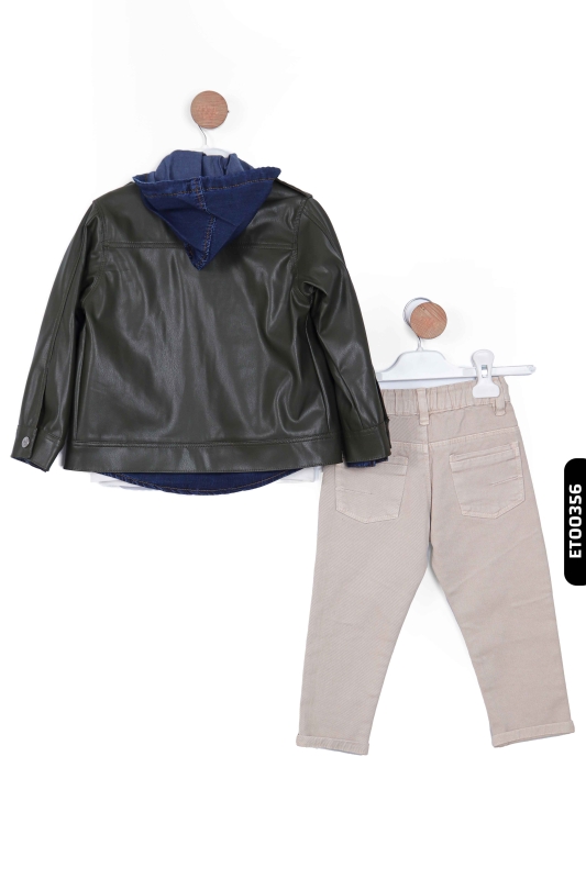 Erkek Çocuk Alt Üst Takım 2-5 Yaş 12052 Haki - 2