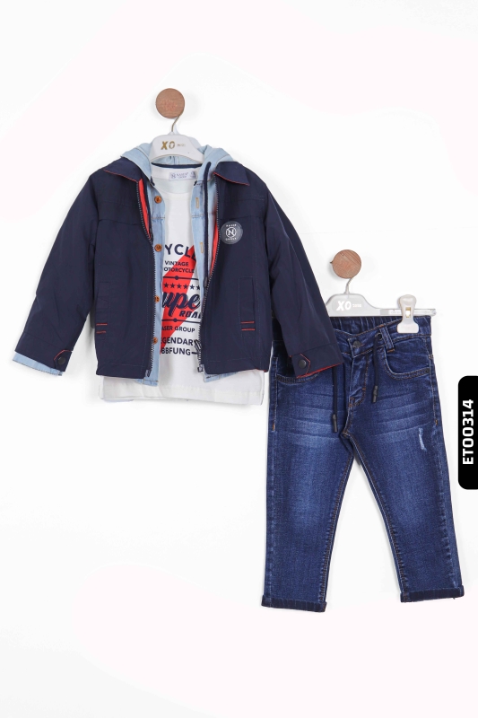 Erkek Çocuk Alt Üst Takım 12-36 Ay 12054 Kırmız - Lacivert - 2