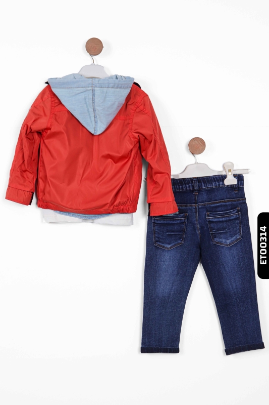 Erkek Çocuk Alt Üst Takım 12-36 Ay 12054 Kırmız - Lacivert - 5