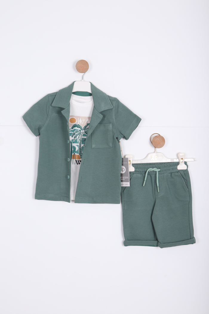 Erkek Çocuk Alr Üst Takım 1-5 Yaş 8044 Yeşil - 1