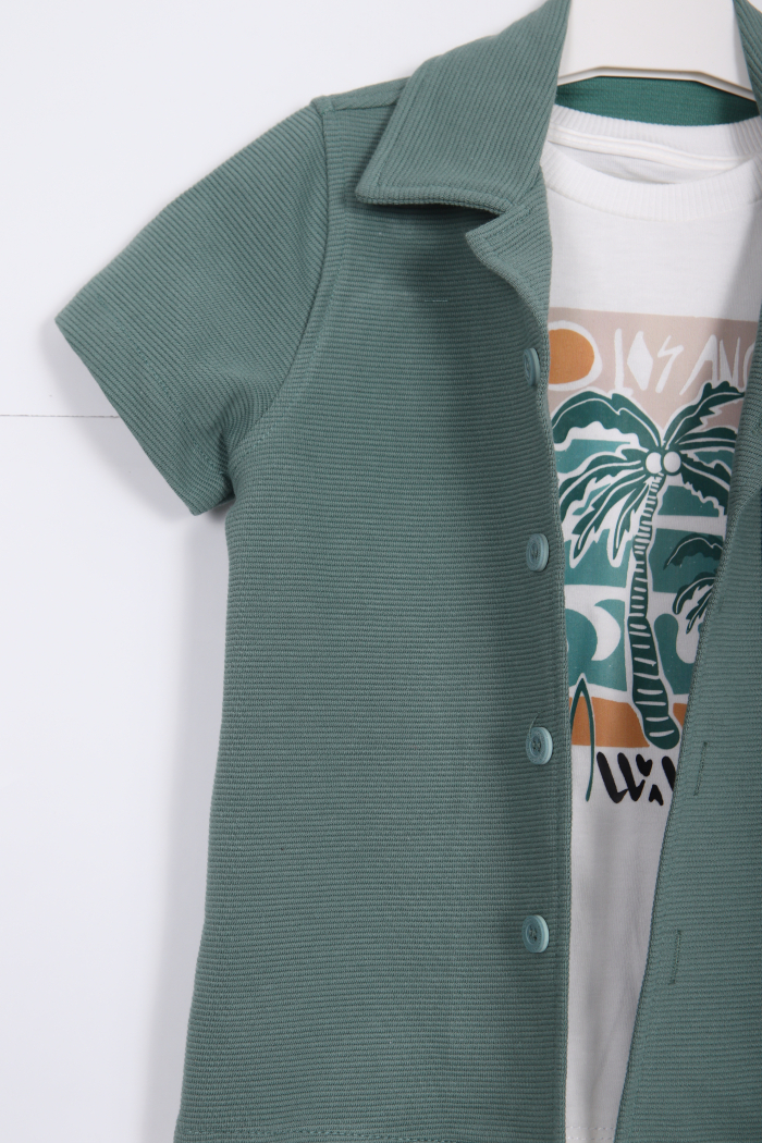 Erkek Çocuk Alr Üst Takım 1-5 Yaş 8044 Yeşil - 3