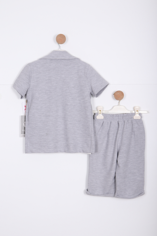 Erkek Çocuk Alt Üst Takım 1-5 Yaş 8014 Gri - 4