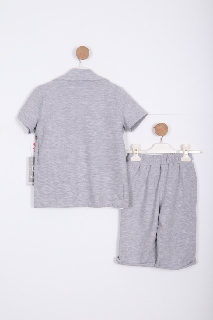 Erkek Çocuk Alt Üst Takım 1-5 Yaş 8014 Gri - 4