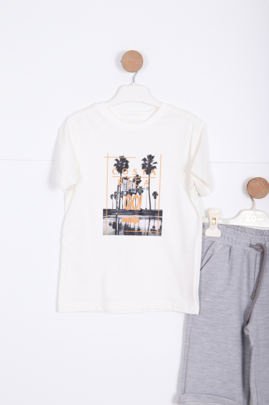 Erkek Çocuk Alt Üst Takım 1-5 Yaş 8014 Gri - 5