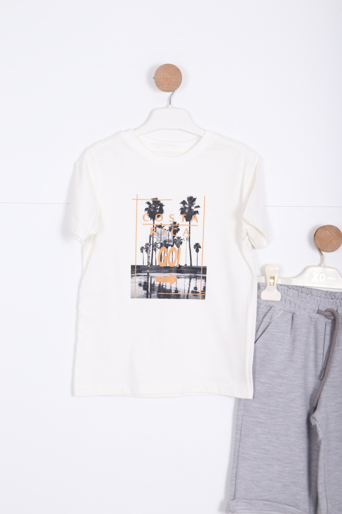 Erkek Çocuk Alt Üst Takım 1-5 Yaş 8014 Gri - 5