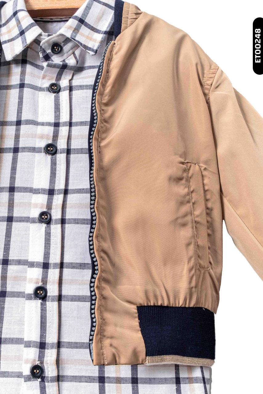 Erkek Çocuk Alt Üst Takım 1-5 Yaş 1172 Bej - Mavi - 5