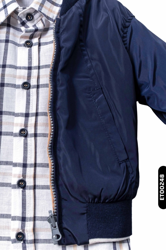 Erkek Çocuk Alt Üst Takım 1-5 Yaş 1172 Bej - Mavi - 6