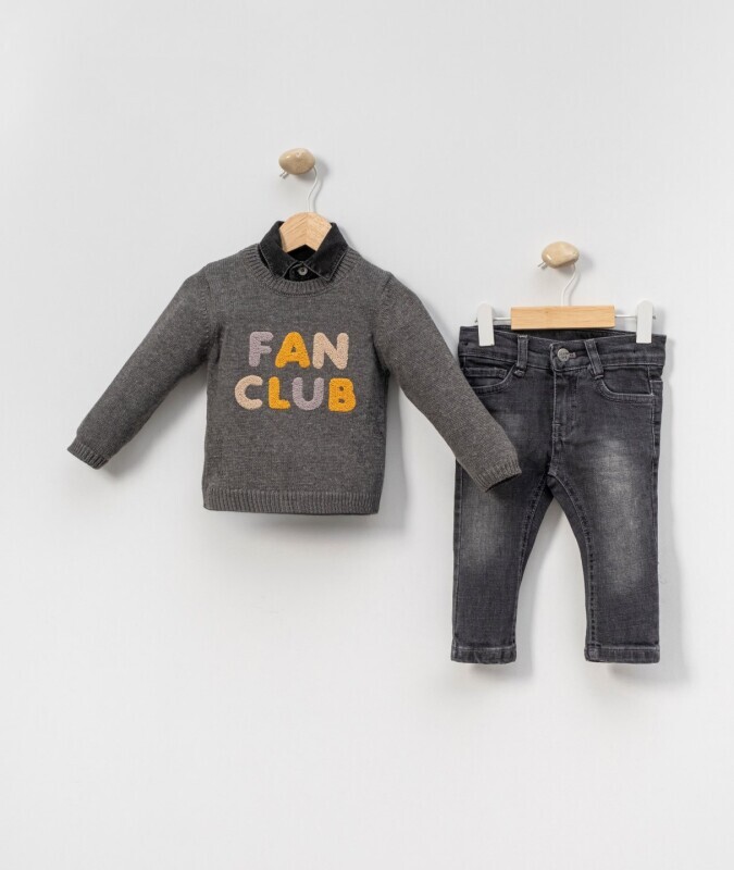 Erkek Alt Üst Takım 6-36 Ay 2520 Gri - Top Kids