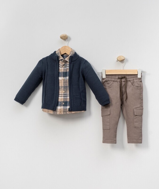 Erkek Alt Üst Takım 6-36 Ay 2525 Lacivert - Top Kids