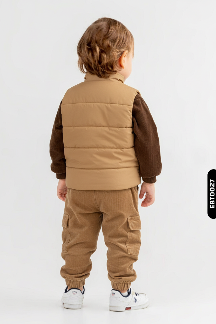 Erkek Çocuk Alt Üst Takım 1-5 Yaş 2535 Kahverengi - 2